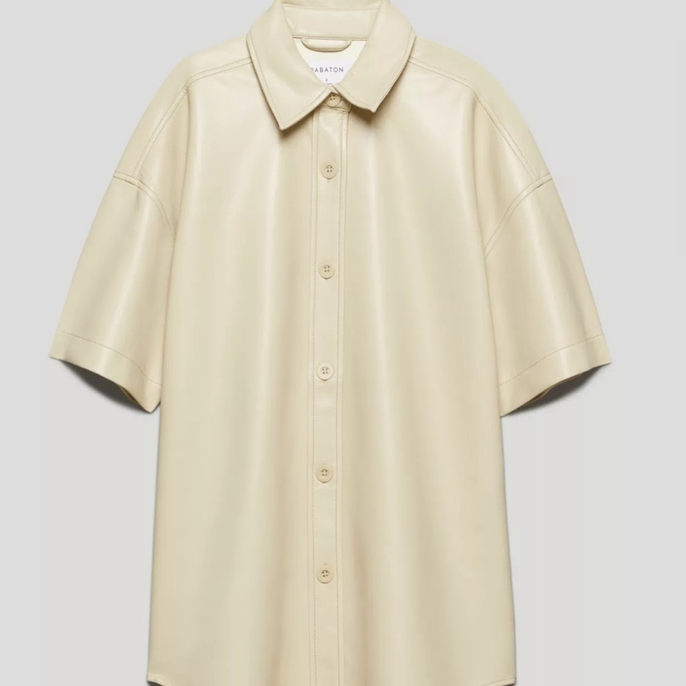 Aritzia leather shirt